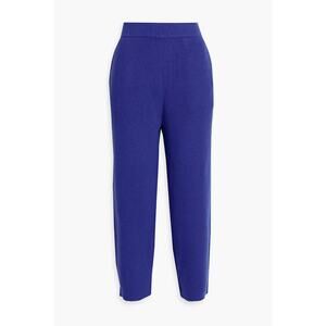 Lapointe Cropped Ribbed Blue Cashmere Track Pants Size L